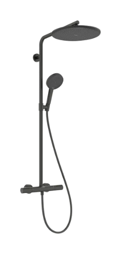 Hansgrohe Raindance Alive S Puro Showerpipe 300 mm 1jet avec thermostat Ecostat Element - Brushed Black Chrome