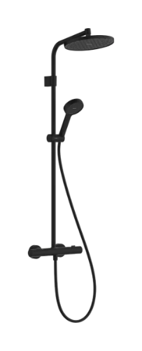 Hansgrohe Activera S Showerpipe 240 mm 1jet EcoSmart+ avec thermostat Ecostat Fine Varia - Matt Black