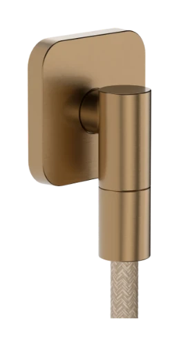 Hansgrohe FixFit Fine Q raccord mural avec clapet anti-retour - Brushed Bronze