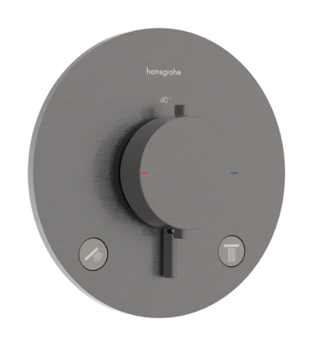 Hansgrohe Ecostat Comfort S thermostat à encastrer 2 systèmes - Brushed Black Chrome