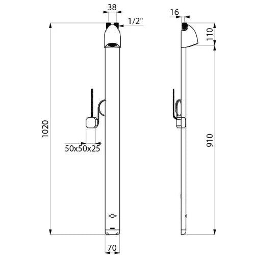 DELABIE SPORTING pann. dche therm. alu alim haute M1/2'', 230/6V