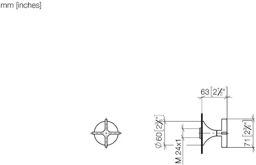 Dornbracht VAIA robinet d'arrêt encastré fermeture à droite 1/2" Dark Platinum mat