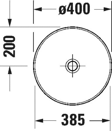 Duravit Sivida vasque à poser rond 400 mm - blanc satin mat - DuroCast Plus - sans trou de robinet - sans trop-plein
