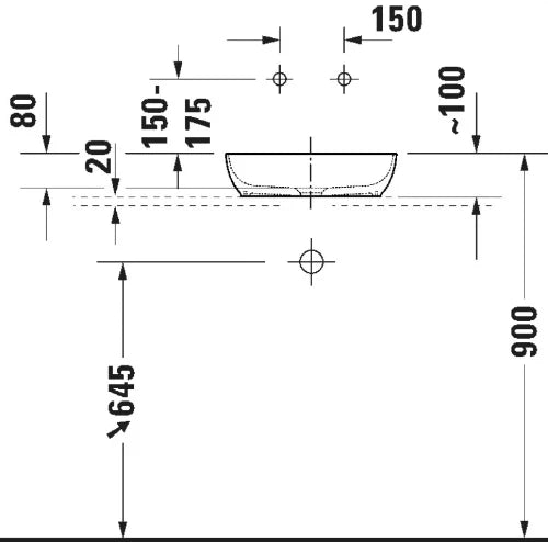 Duravit Sivida vasque à poser rond 400 mm - blanc satin mat - DuroCast Plus - sans trou de robinet - sans trop-plein
