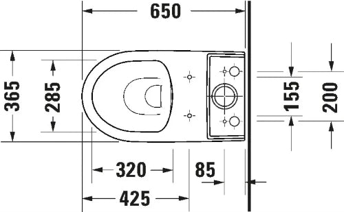 Duravit No.1 cuvette à poser sortie PK back-to-wall - blanc