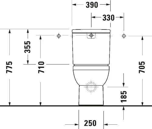 Duravit No.1 cuvette à poser sortie PK back-to-wall - blanc