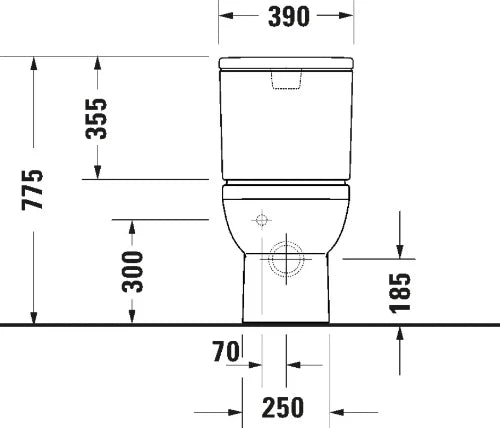 Duravit No.1 cuvette à poser sortie PK back-to-wall - blanc