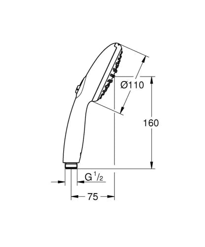 Grohe Tempesta 110 douchette à main 2 jets - chrome/blanc - 9,5 l/min