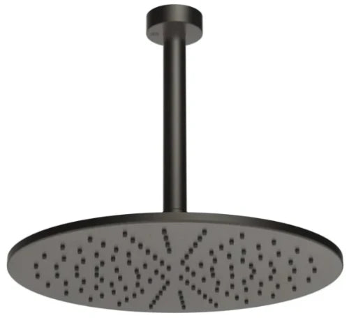 Gessi Emporio Shower douche de tête orientable anticalcaire avec bras au plafond. Black Metal Brossé PVD