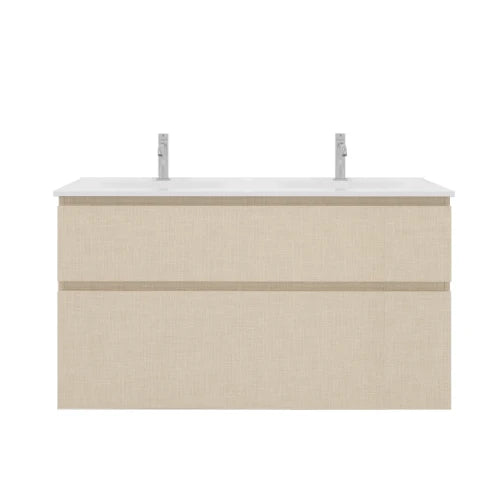 Procasa Klaire 65 - sous meuble lavabo avec 2 tirroirs 1200 x 435 x 650 mm - découpe double - linnen