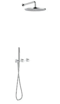 Procasa Vivo kit de finition pour thermostat de douche avec onduler & douchette & tête de douche 300 mm mural - chromé
