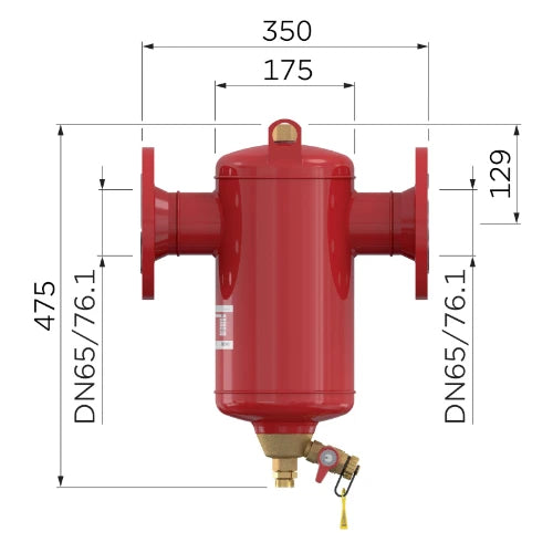 Flamco Clean Smart séparateur de boue F DN65 raccords à bride