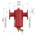 Flamco Clean Smart séparateur de boue F DN80 raccords à bride
