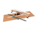 Carrodrain Twiggi XS rigole de douche avec grille 800 - 1100 mm - Smoke - hauteur d'encastrement 56 mm - débit 31 l/m
