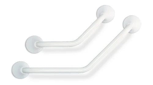 POIGNEE LINIDO 40 - 40 ! CM blanc acier gecoat forme-l 45°