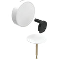 Set de finition Geberit Split d52 - pour garniture de baignoire avec actionnement rotatif et arrivée d’eau - Blanc alpin