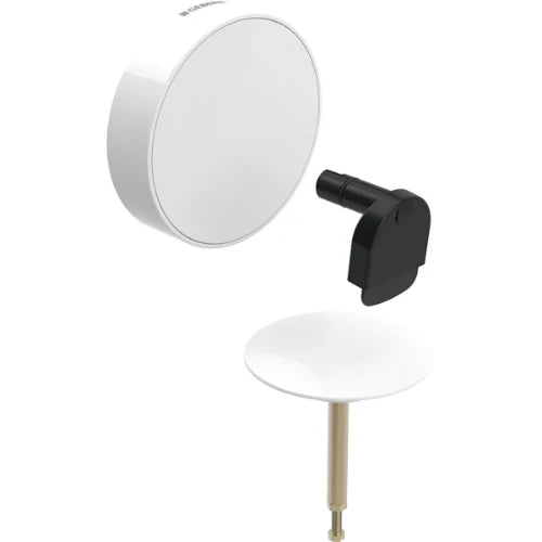 Set de finition Geberit Split d52 - pour garniture de baignoire avec actionnement rotatif et arrivée d’eau - Blanc alpin