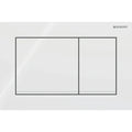 Plaque de déclenchement Geberit Omega30 pour rinçage à 2 volumes - blanc - blanches mates