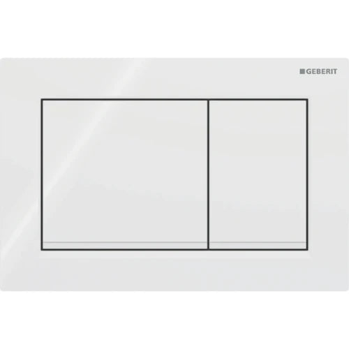 Plaque de déclenchement Geberit Omega30 pour rinçage à 2 volumes - blanc - blanches mates