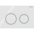 Plaque de déclenchement Geberit Omega20 pour rinçage à 2 volumes - blanc - blancs mats