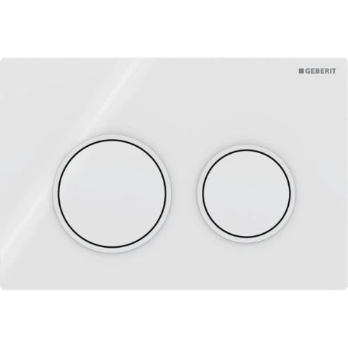 Plaque de déclenchement Geberit Omega20 pour rinçage à 2 volumes - blanc - blancs mats