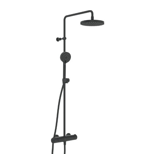 Hansa HansaMicra douche de pluie robinet noir mat (douchette 95mm - douche de tête 200mm)