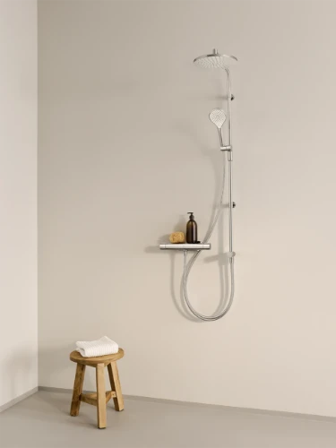 Hansa HansaViva colonne de douche thermostatique avec douche de pluie - douchette 3 jets - flexible 1750 mm - chromé