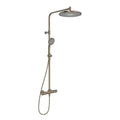 Hansa HansaAureliaa thermostat de douche avec douchette 110 mm 3-jets avec douche à effet pluie 300 mm - avec barre et flexible 1750 mm - bronze brossé