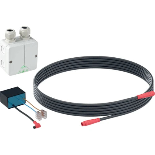 Set de bloc d'alimentation 230 V / 12 V / 50 Hz - avec câble d'alimentation électrique de 1,8 m et boîte de raccordement combinée