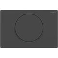 Plaque de déclenchement Geberit Sigma10 pour rinçage interrompable - noir mat laqué - revêtement facile à nettoyer - noir