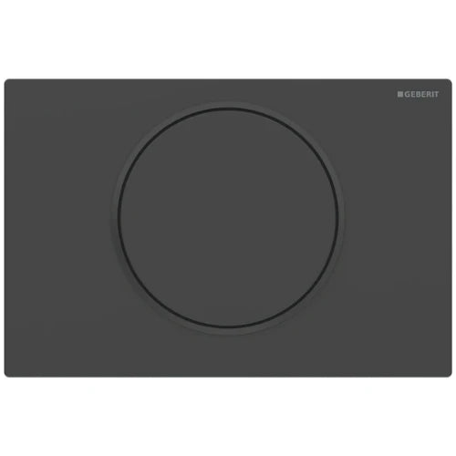 Plaque de déclenchement Geberit Sigma10 pour rinçage interrompable - noir mat laqué - revêtement facile à nettoyer - noir
