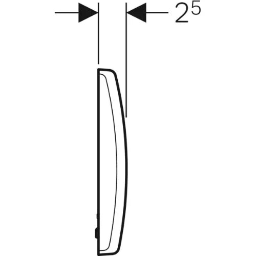 Commande d’urinoir Geberit à déclenchement électronique du rinçage - alimentation par le réseau - plaque de recouvrement en zinc moulé sous pression - Blanc alpin