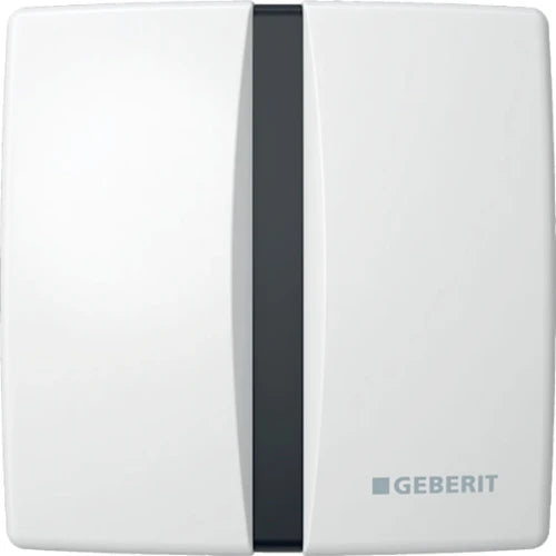 Commande d’urinoir Geberit à déclenchement électronique du rinçage - alimentation par le réseau - plaque de recouvrement en zinc moulé sous pression - Blanc alpin