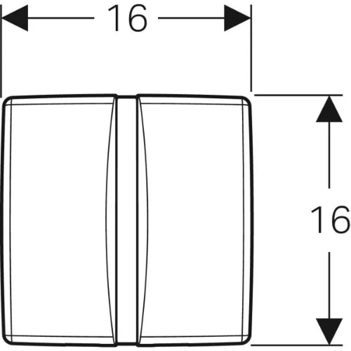 Commande d’urinoir Geberit à déclenchement électronique du rinçage - alimentation par le réseau - plaque de recouvrement en zinc moulé sous pression - Blanc alpin