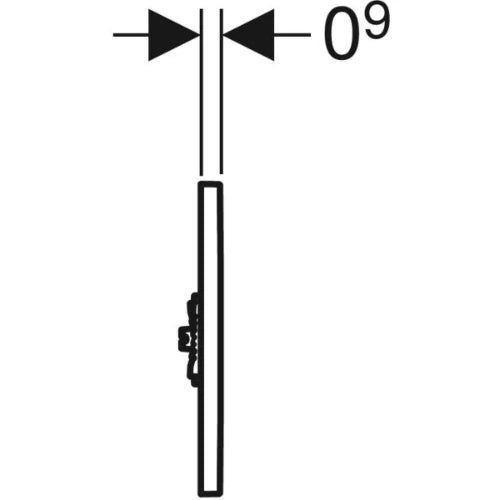 Commande d'urinoir Geberit à déclenchement électronique du rinçage - alimentation par le réseau - plaque de recouvrement type 01 - Laqué chromé mat / Revêtement facile à nettoyer