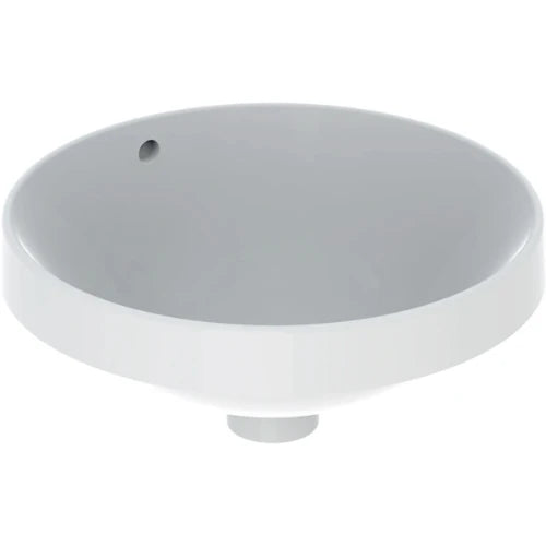 Geberit VariForm lavabo encastré rond 400 mm - blanc - sans trou de robinet - avec trop-plein