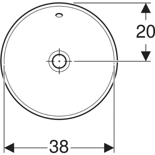 Geberit VariForm lavabo encastré rond 400 mm - blanc - sans trou de robinet - avec trop-plein