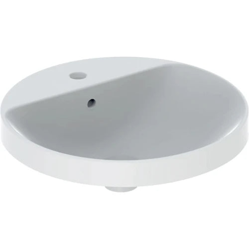 Geberit VariForm lavabo encastré rond 480 mm - blanc - avec trou de robinet - avec trop-plein