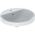 Geberit VariForm lavabo encastré rond 480 mm - blanc - avec trou de robinet - avec trop-plein