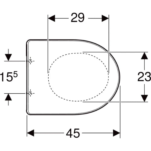 Siège de WC Geberit Renova - fixation par le haut - Mécanisme softclose Oui - Charnières Quick Release Oui - Fixation Par le haut - Blanc / Brillant