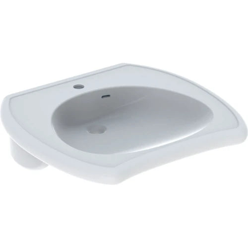 Geberit Vitalis lavabo pour les personnes handicapées 550 x 550 mm - blanc - avec trou de robinet - avec trop-plein