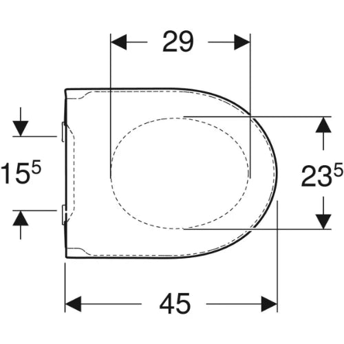 Abattant WC Geberit iCon - Mécanisme softclose Oui - Charnières Quick Release Verrouillable - Fixation Par le haut - Blanc