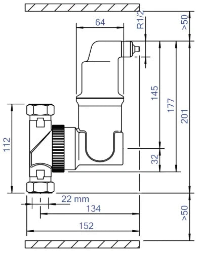 Spirotech Spirovent séparateur d'air Junior orientable FF 22 x 22 mm