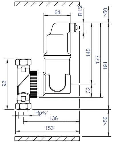 Spirotech Spirovent séparateur d'air Junior orientable FF 3/4 x 3/4