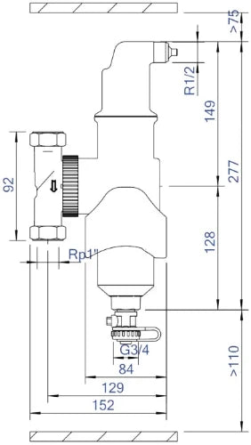 SPIROTECH SpiroCombi seperateur boue et purgeur orientable MB3 4/4"