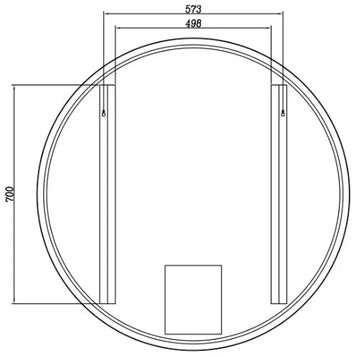 Procasa Mila miroir rond 1000 mm - avec éclairage LED - noir mat
