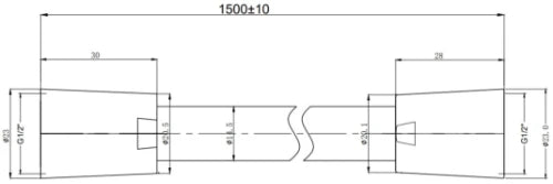 Procasa Rondo WSS flexible de douche 1/2 x 1500 mm - chromé