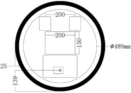 Procasa Klaire mirroir rond 600 mm - avec éclairage led - anti-condensation - capteur - dimmable