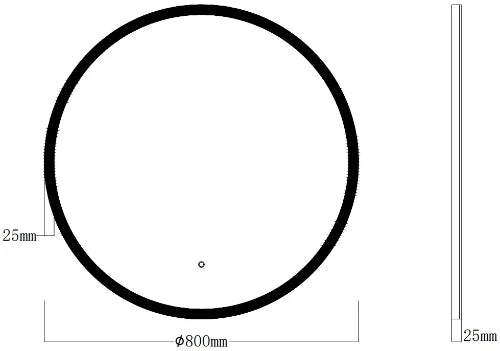 Procasa Klaire mirroir rond 800 mm - avec éclairage led - anti-condensation - capteur - dimmable