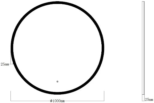Procasa Klaire mirroir rond 1000 mm - avec éclairage led - anti-condensation - capteur - dimmable